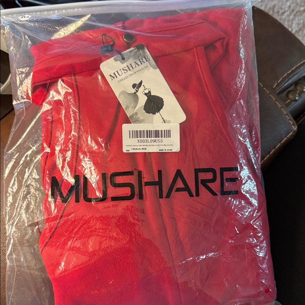 Halter High-Low Ruffle Skirt - Deep Red - Picture 5 of 5